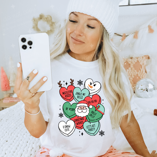 CHRISTMAS HEARTS - DTF TRANSFER