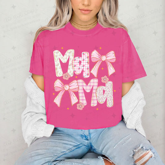 COQUETTE MAMA - FAUX GLITTER - DTF TRANSFER