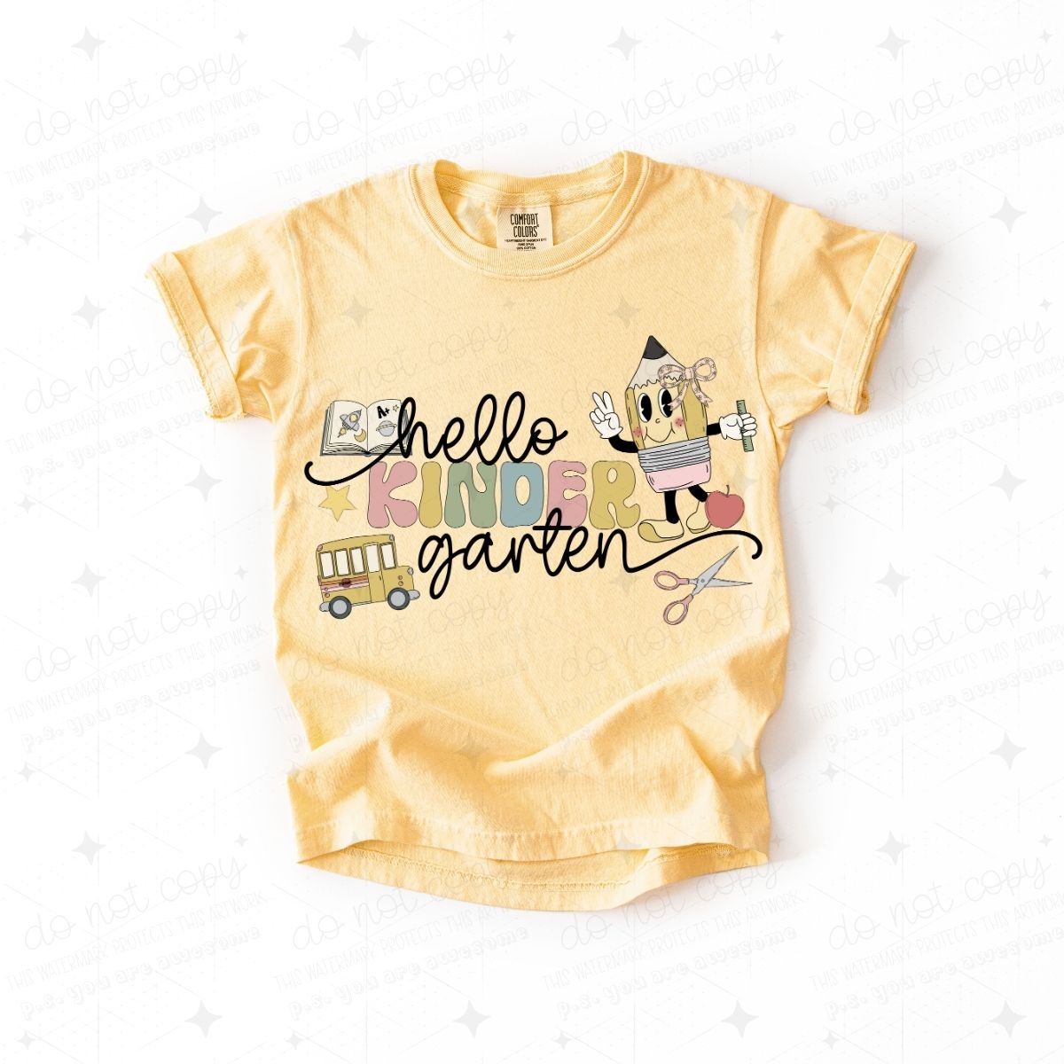 COQUETTE HELLO KINDERGARTEN - GIRL - DTF TRANSFER