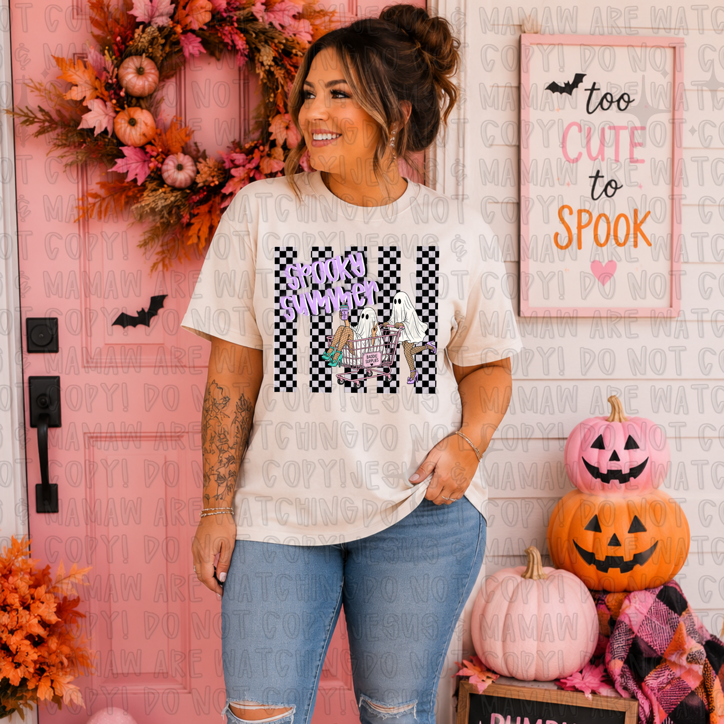SPOOKY SUMMER CHECKER - DTF TRANSFER