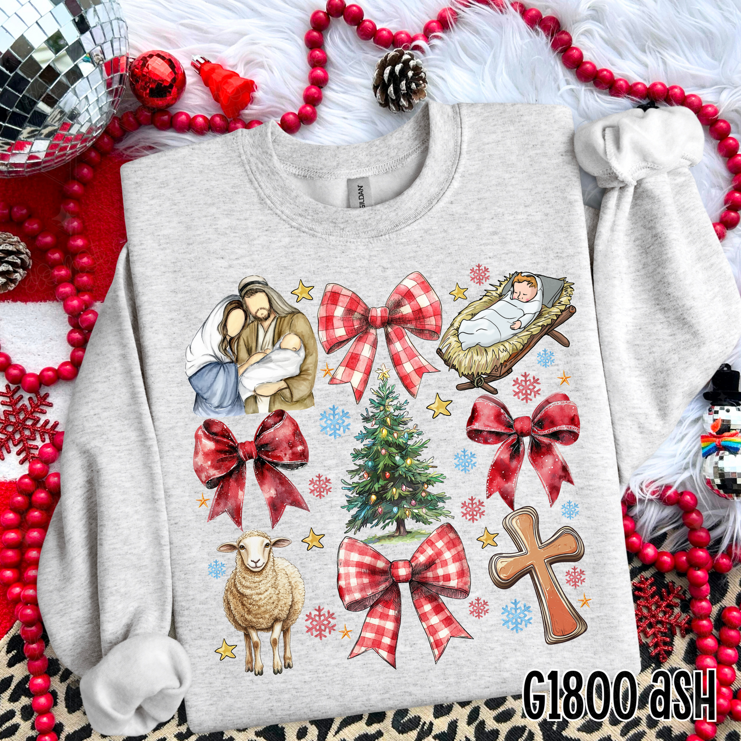 CHRISTMAS COQUETTE GRID - DTF TRANSFER