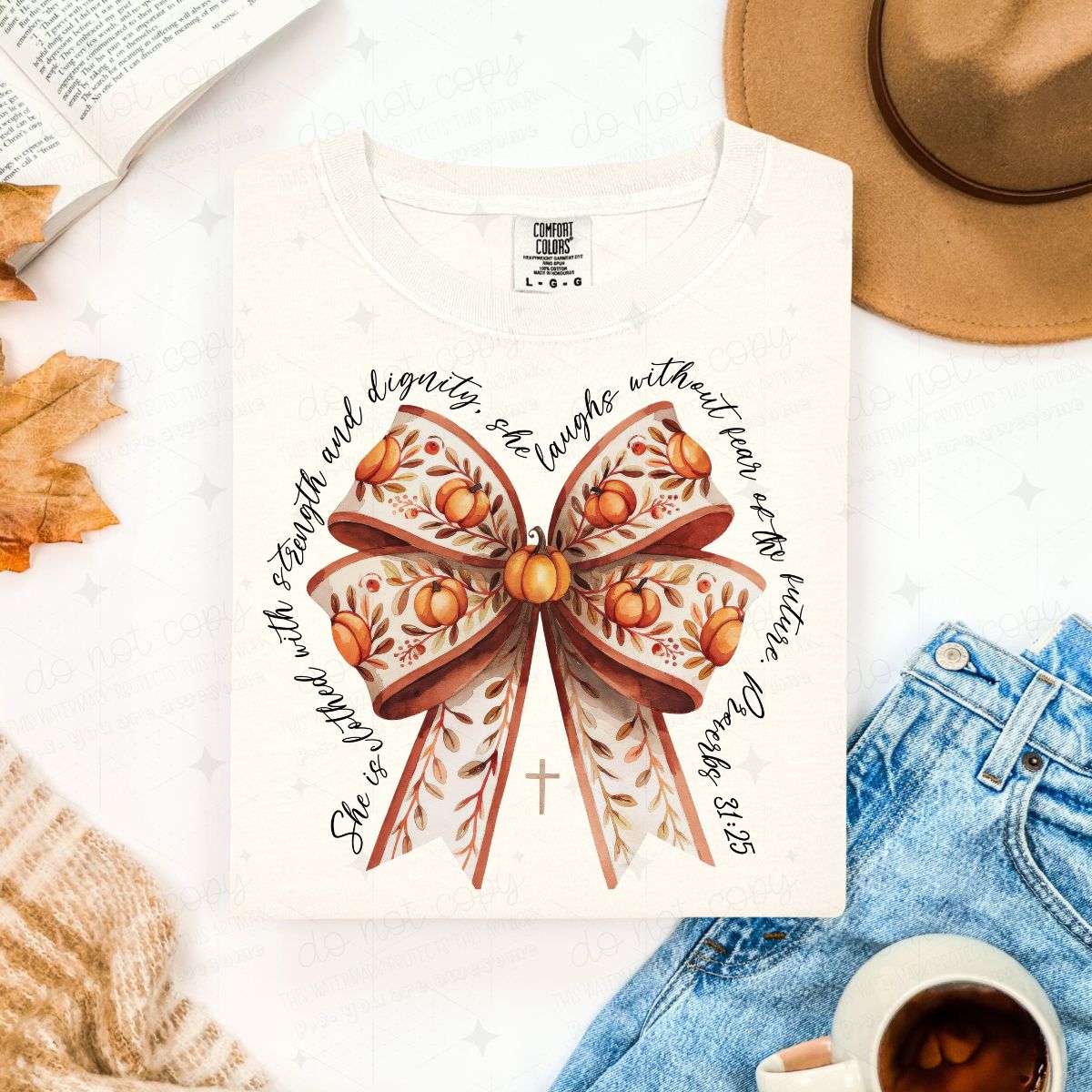 COQUETTE SHE IS CLOTHED IN STRENGTH AND DIGNITY - DTF TRANSFER