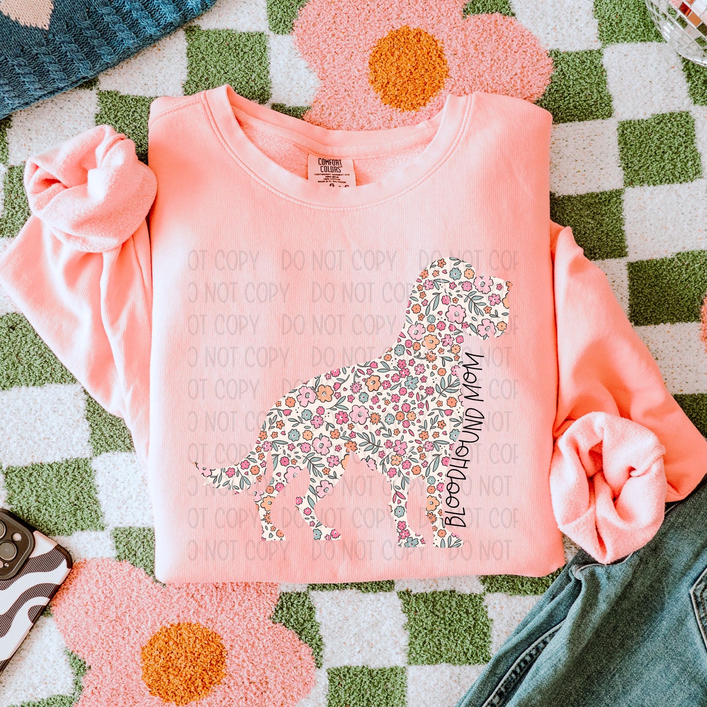 DOG MOM FLORAL - DTF TRANSFER