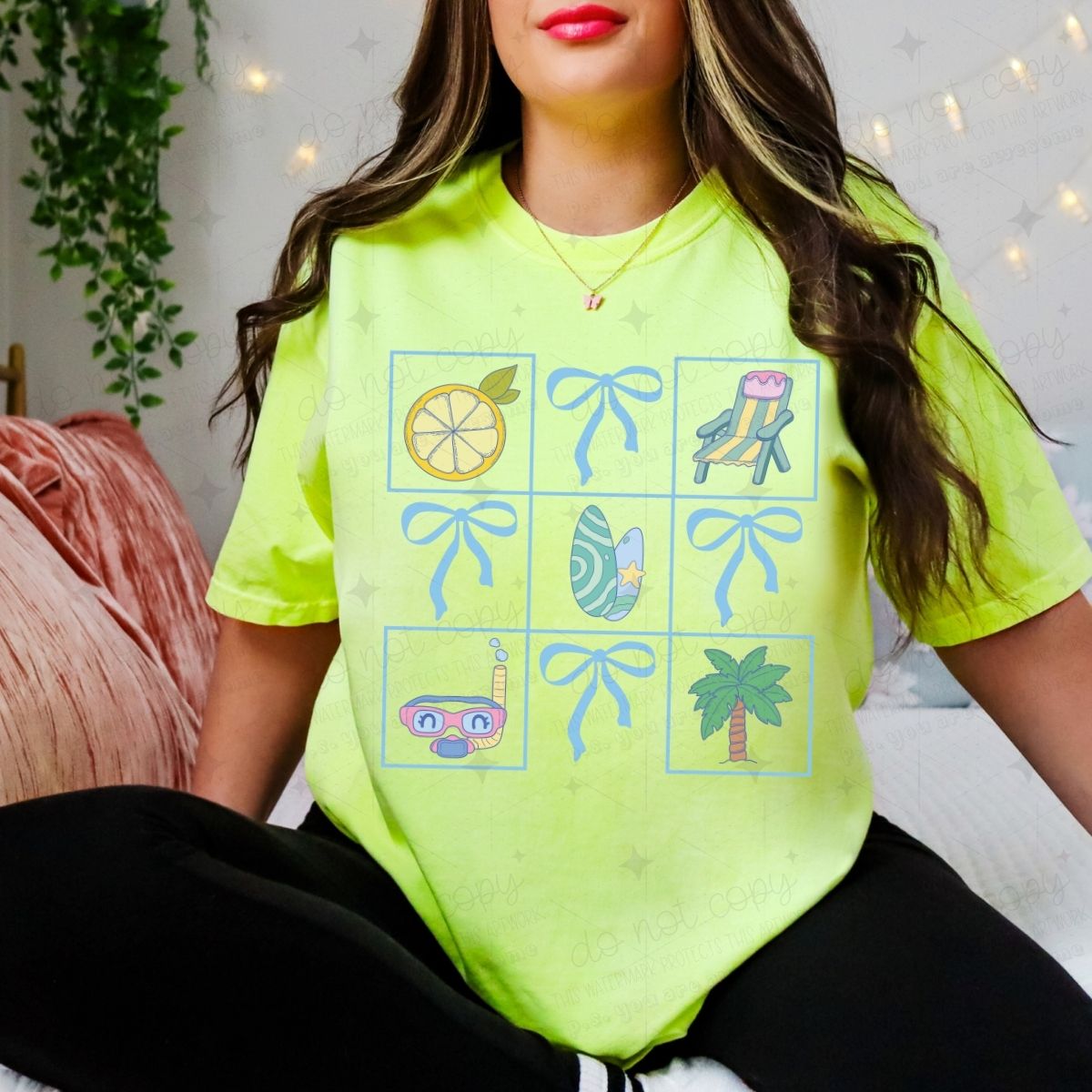 COQUETTE SUMMER GRID - DTF TRANSFER