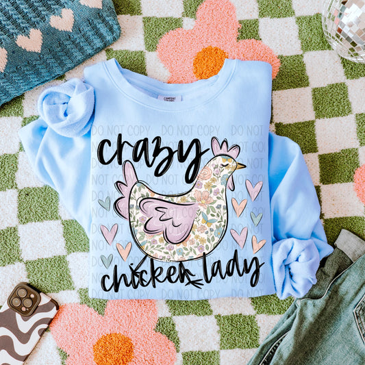 CRAZY CHICKEN LADY - DTF TRANSFER