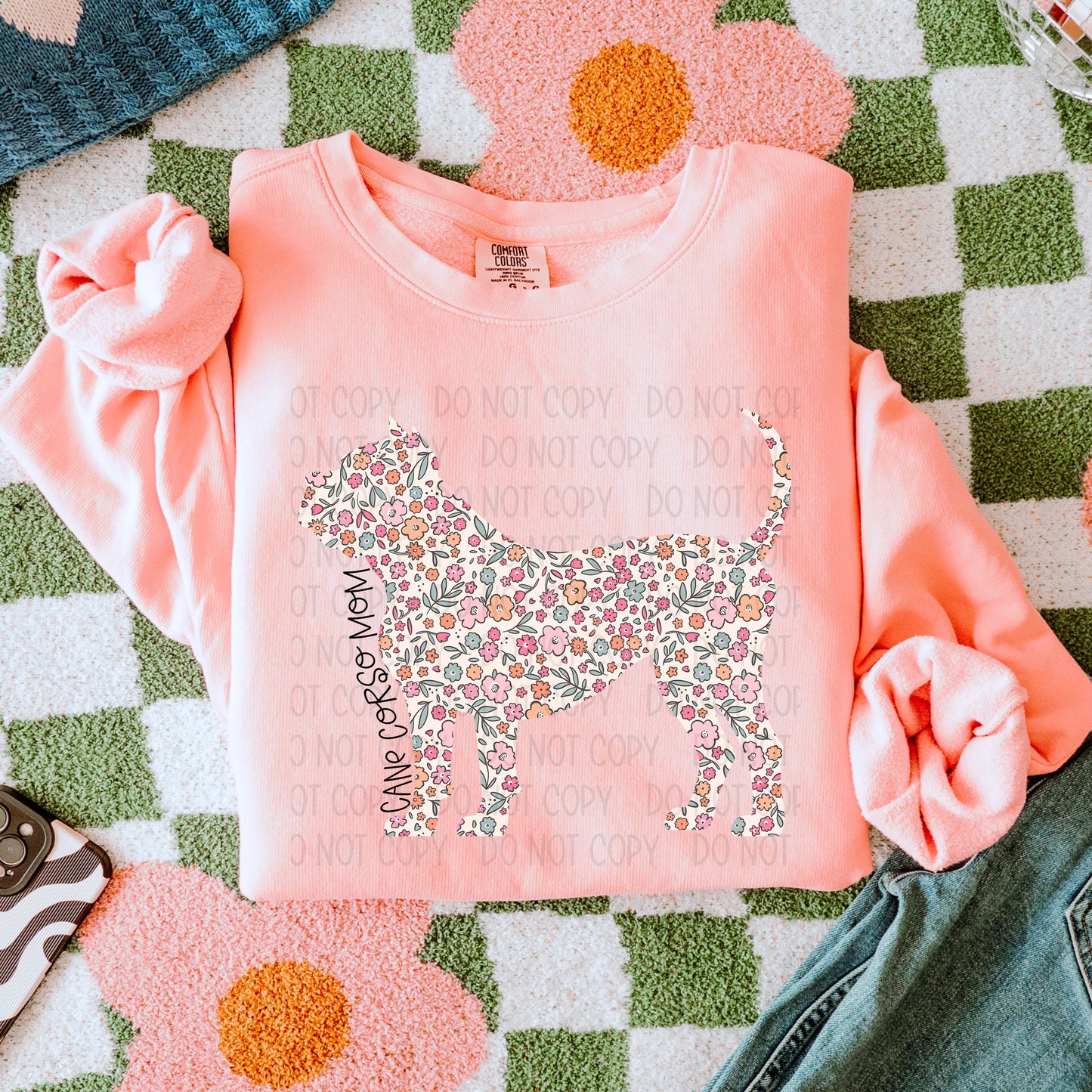 DOG MOM FLORAL - DTF TRANSFER