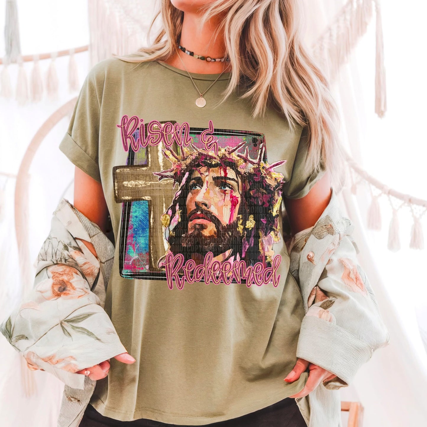 RISEN & REDEEMED - DTF TRANSFER