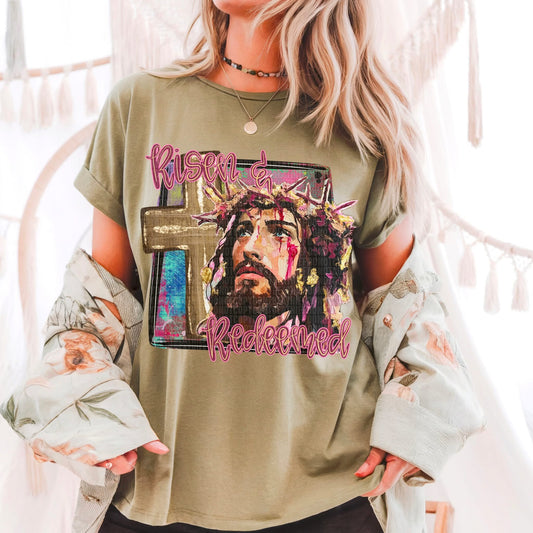 RISEN & REDEEMED - DTF TRANSFER