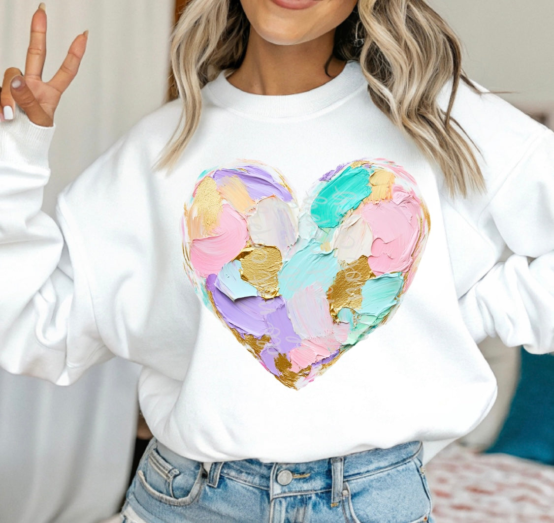 BRUSH STROKE HEART - DTF TRANSFER