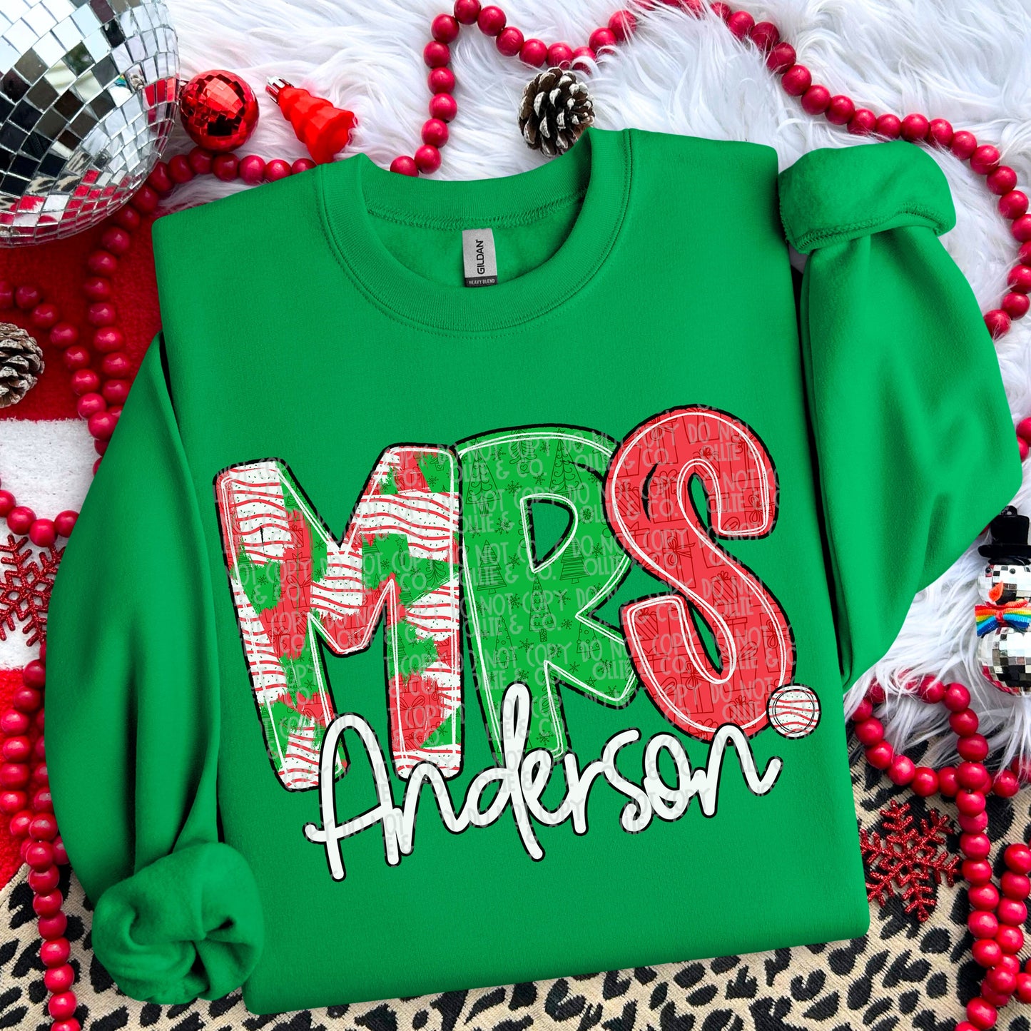 HAND LETTERED CHRISTMAS NAMES *OLLIE & CO. EXCLUSIVE* - CUSTOM TRANSFER