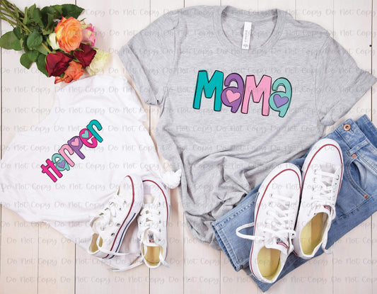 VALENTINE DOODLE MAMA - DTF TRANSFER