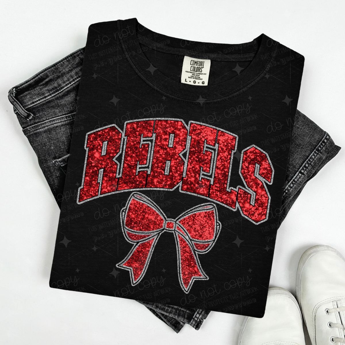 COQUETTE MASCOTS - FAUX SEQUIN - DTF TRANSFER