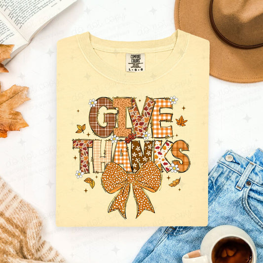 COQUETTE GIVE THANKS - DTF TRANSFER