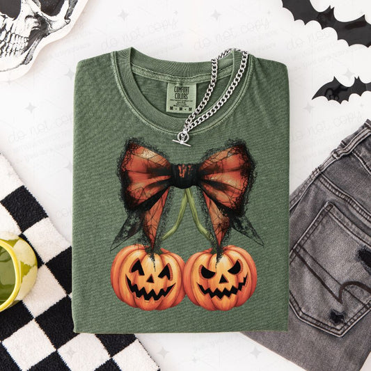 COQUETTE CHERRY PUMPKINS - FAUX LACE - DTF TRANSFER