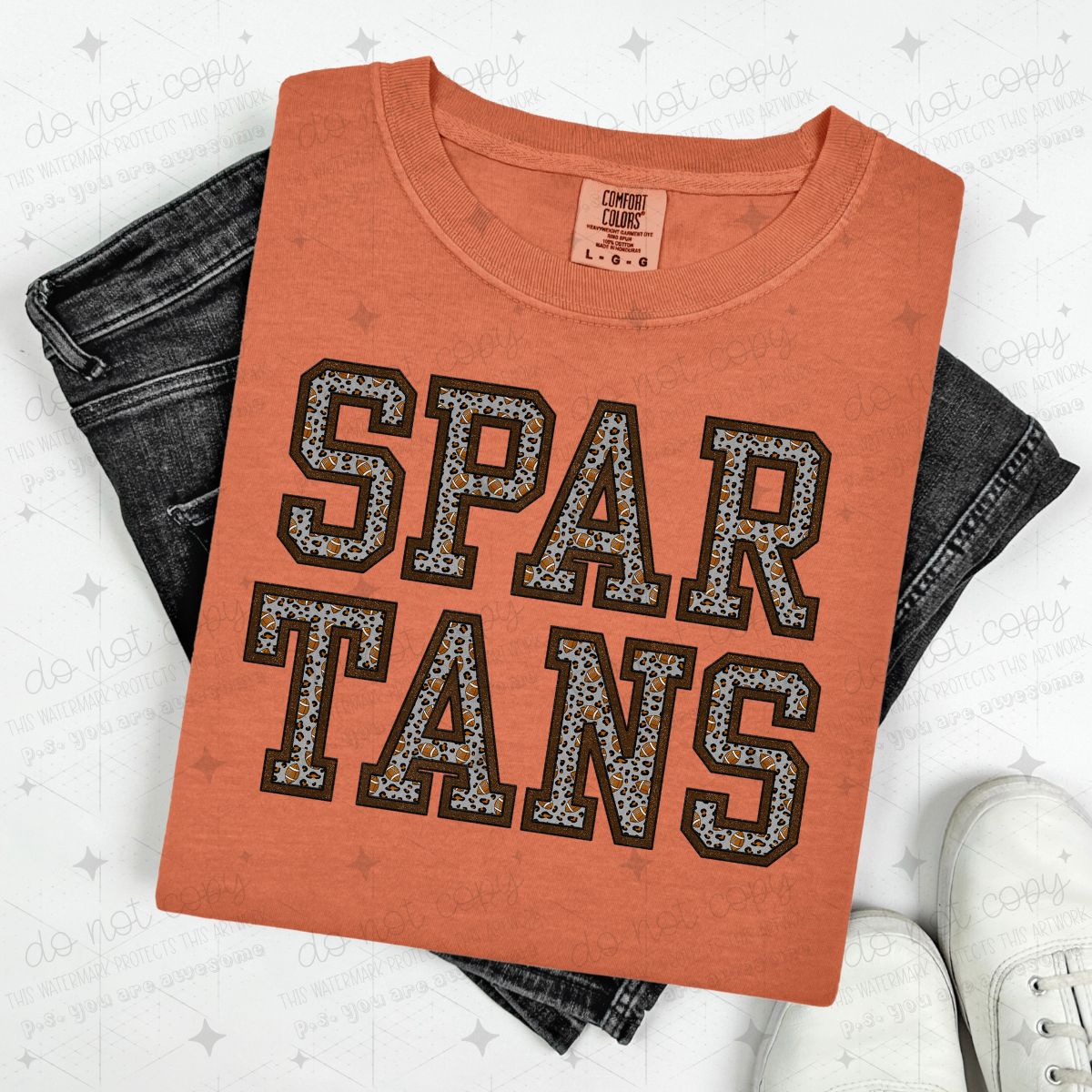 FOOTBALL MASCOTS - FAUX GLITTER - DTF TRANSFER