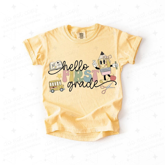 COQUETTE HELLO FIRST GRADE - GIRL - DTF TRANSFER