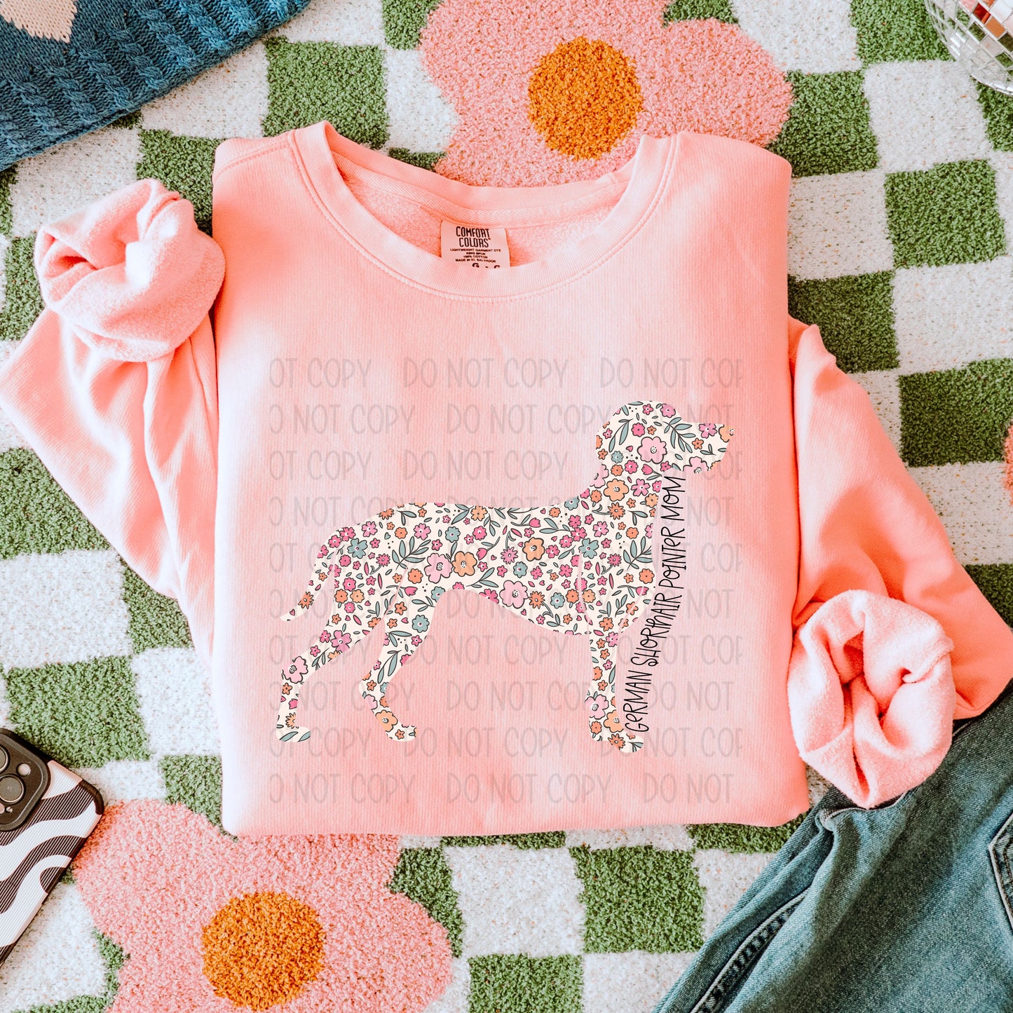 DOG MOM FLORAL - DTF TRANSFER