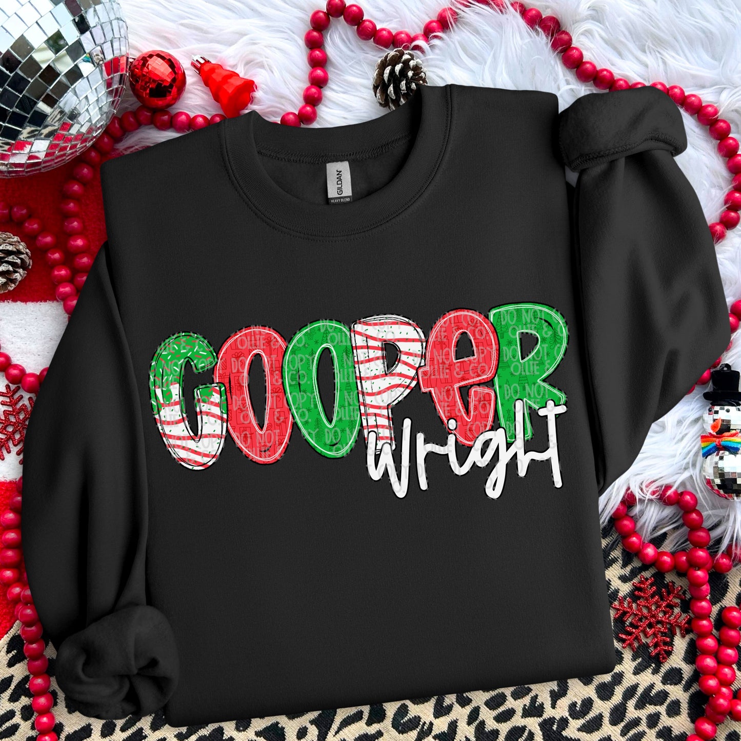 HAND LETTERED CHRISTMAS NAMES *OLLIE & CO. EXCLUSIVE* - CUSTOM TRANSFER