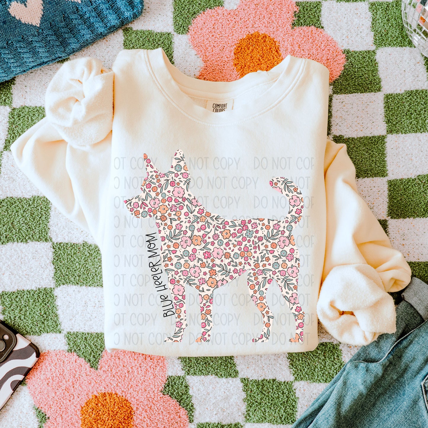 DOG MOM FLORAL - DTF TRANSFER