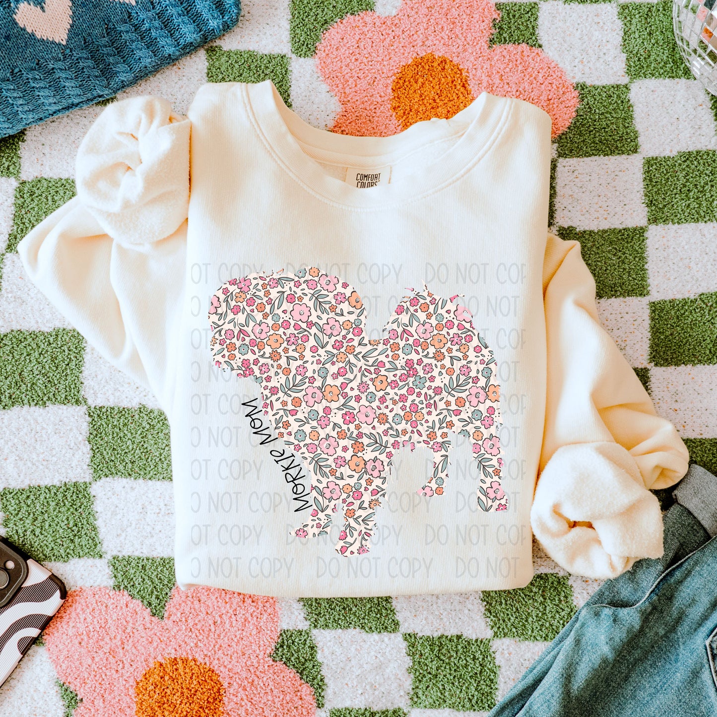 DOG MOM FLORAL - DTF TRANSFER