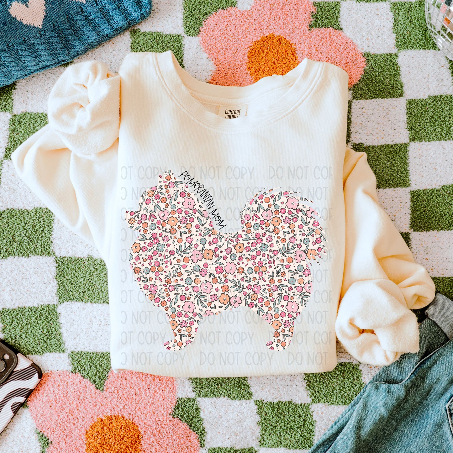 DOG MOM FLORAL - DTF TRANSFER