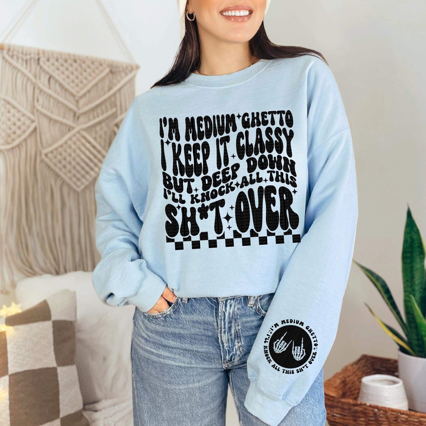 MEDIUM GHETTO *OLLIE & CO.EXCLUSIVE* - FRONT+BACK - DTF TRANSFER