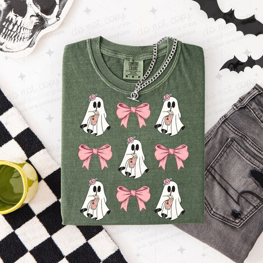 COQUETTE ICED COFFEE GHOSTS - DTF TRANSFER