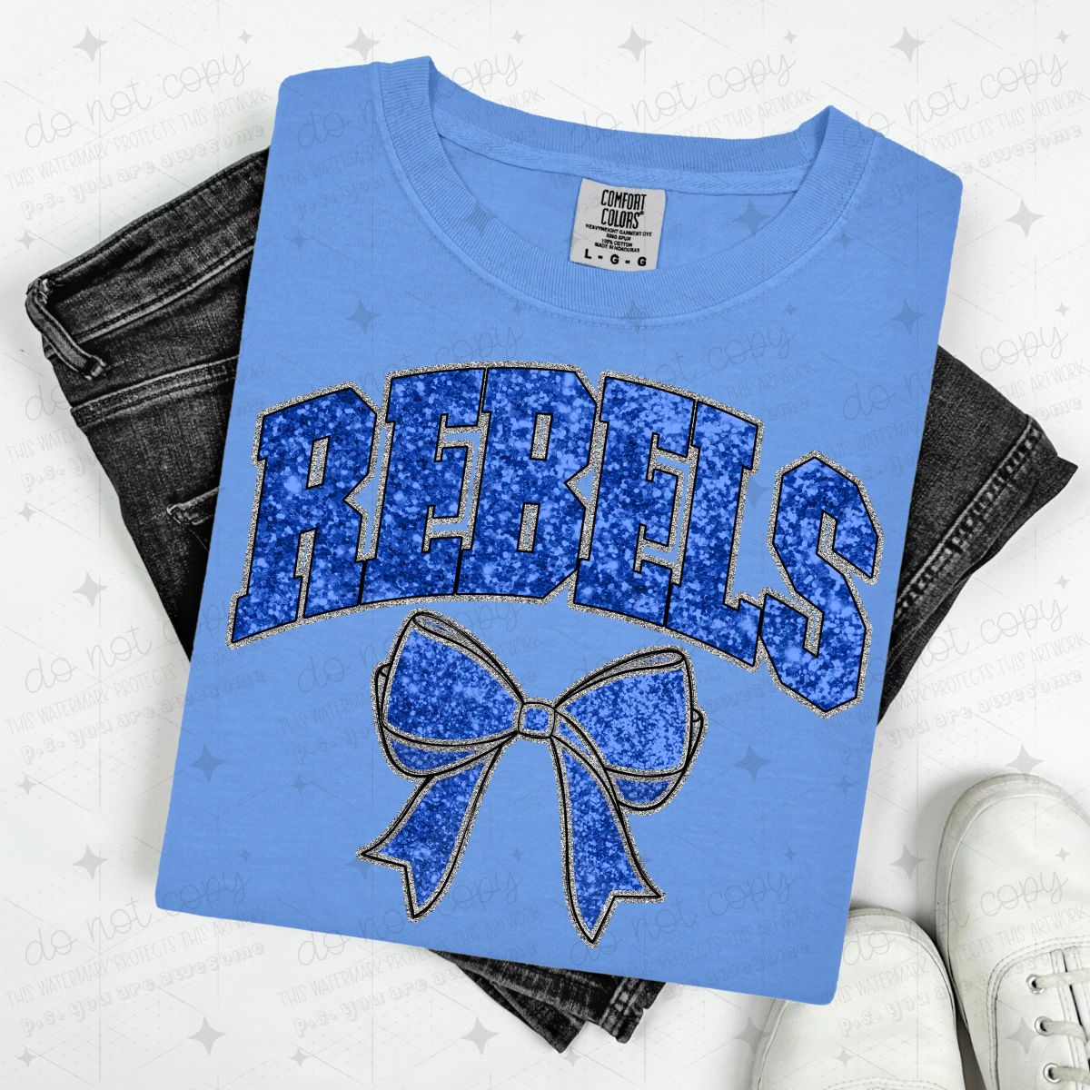 COQUETTE MASCOTS - FAUX SEQUIN - DTF TRANSFER