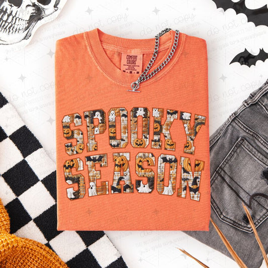 SPOOKY SEASON - FAUX EMBROIDERY - DTF TRANSFER