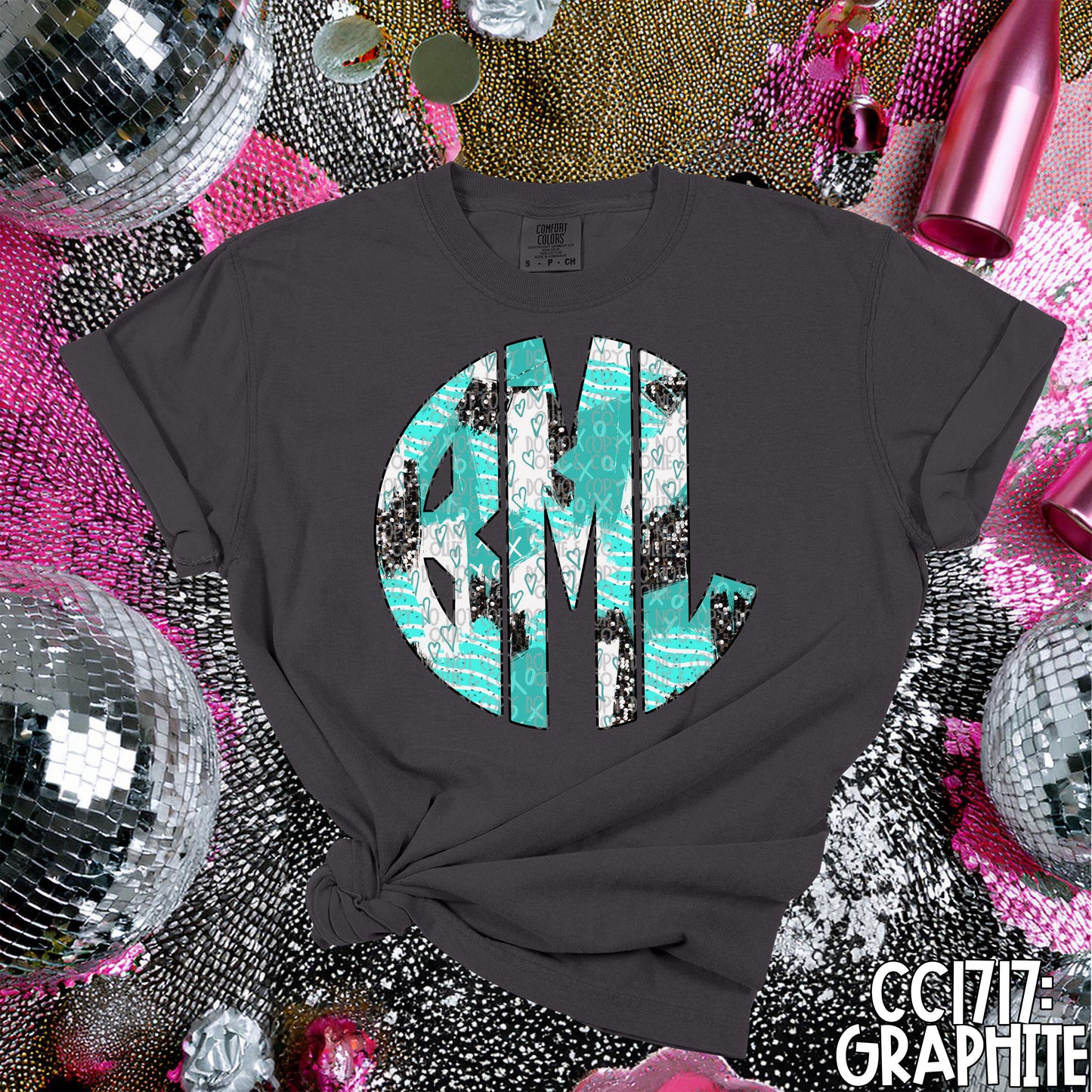 BRUSHSTROKE VALENTINE MONOGRAM - CUSTOM TRANSFER