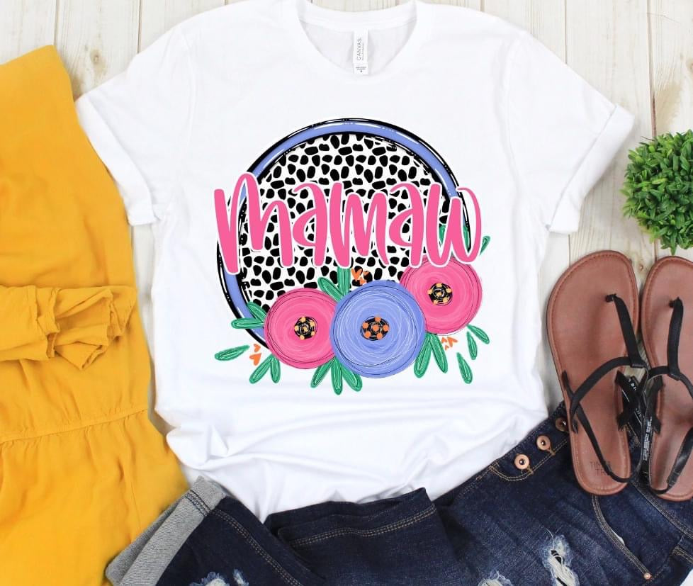 DOT & FLORAL NAMES - DTF TRANSFER