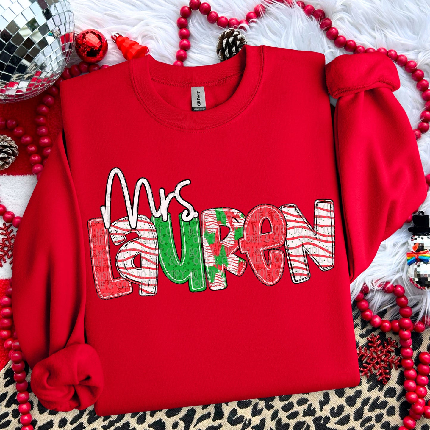 HAND LETTERED CHRISTMAS NAMES *OLLIE & CO. EXCLUSIVE* - CUSTOM TRANSFER