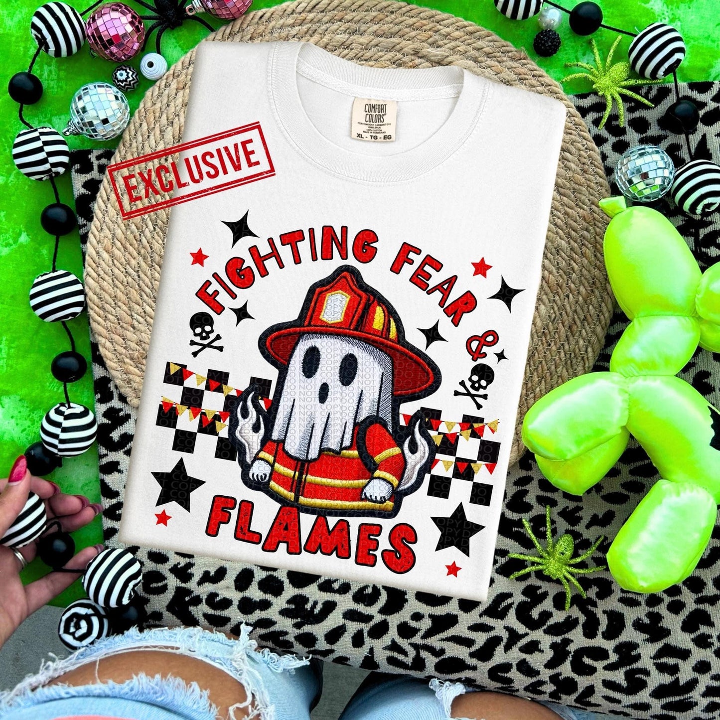 FIGHTING FEAR & FLAMES *OLLIE & CO. EXCLUSIVE* - DTF TRANSFER