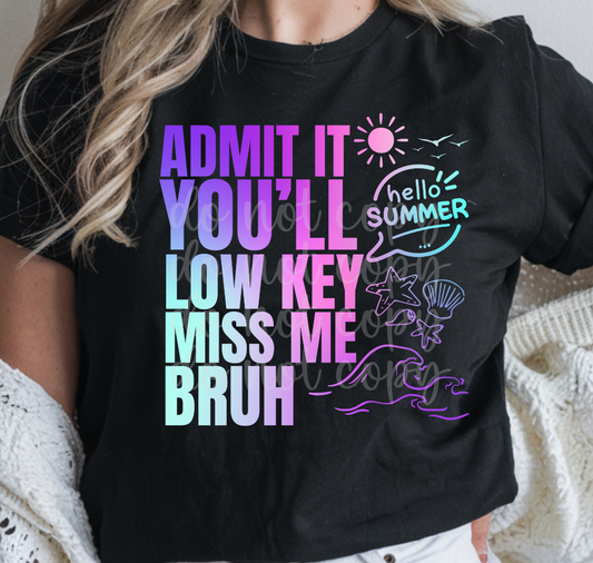 ADMIT IT SUMMER PURPLE - DTF TRANSFER