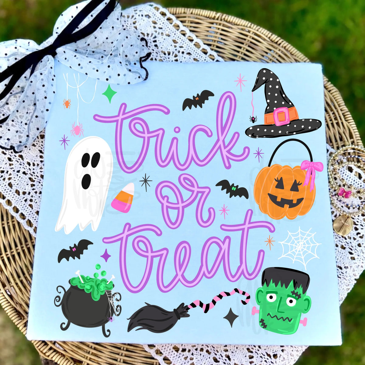 TRICK OR TREAT DOODLE - DTF TRANSFER