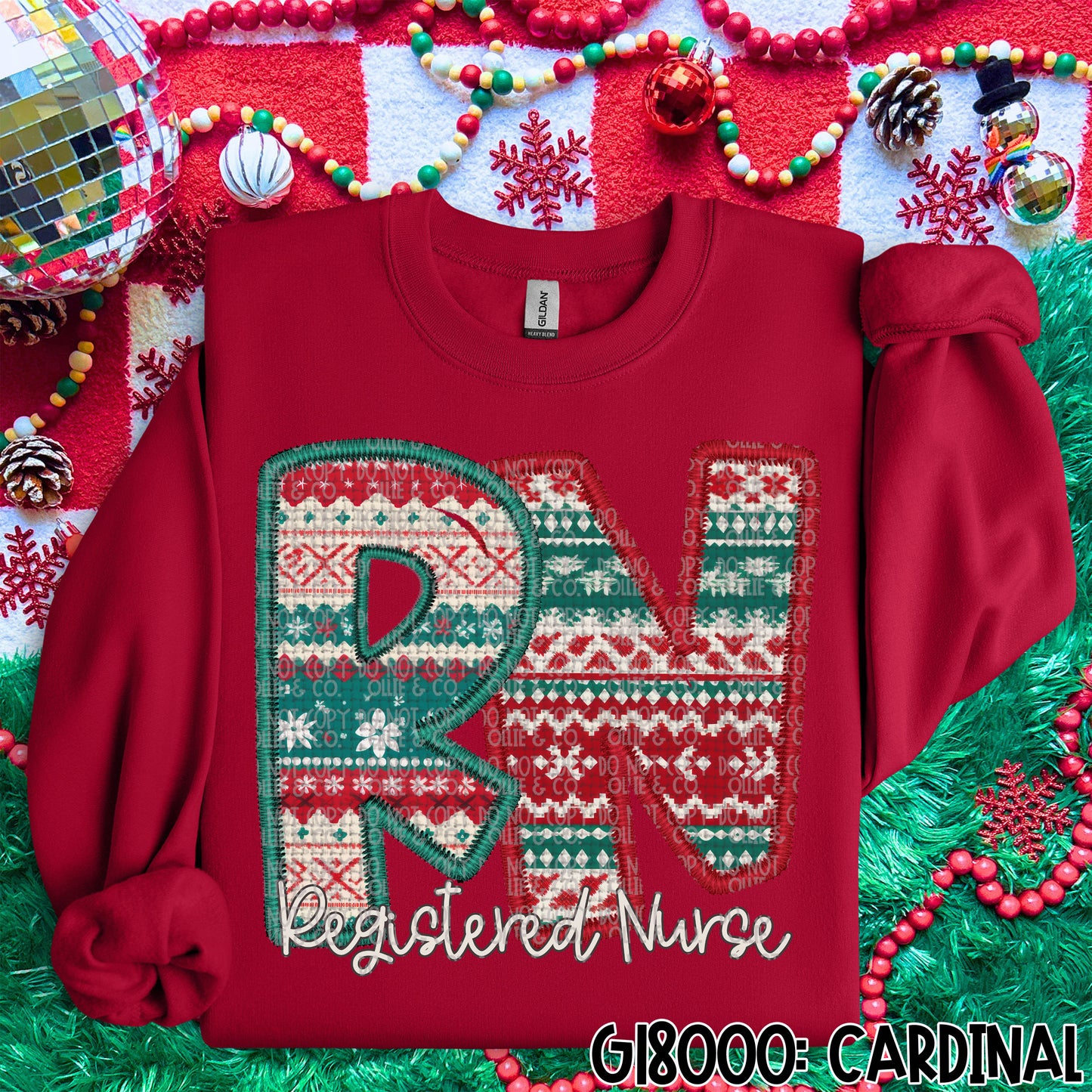 FAUX EMBROIDERY CHRISTMAS OCCUPATIONS *OLLIE & CO. EXCLUSIVE* - CUSTOM TRANSFER