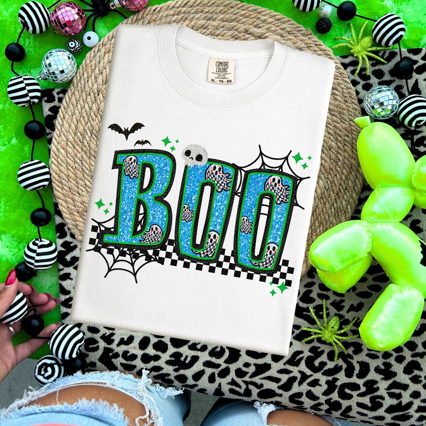 BOO - FAUX EMBROIDERY - DTF TRANSFER