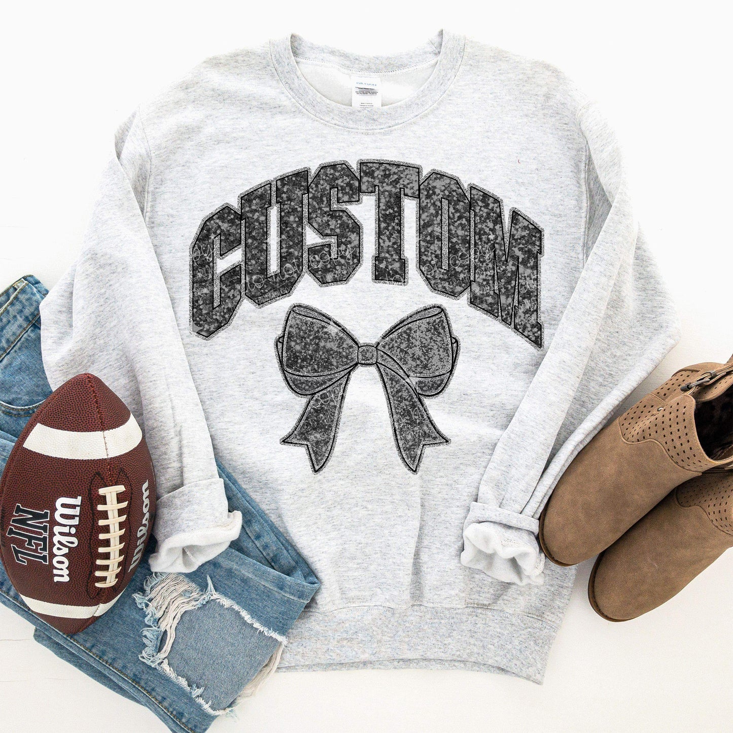 COLLEGIATE GLITTER - FAUX GLITTER - CUSTOM TRANSFER