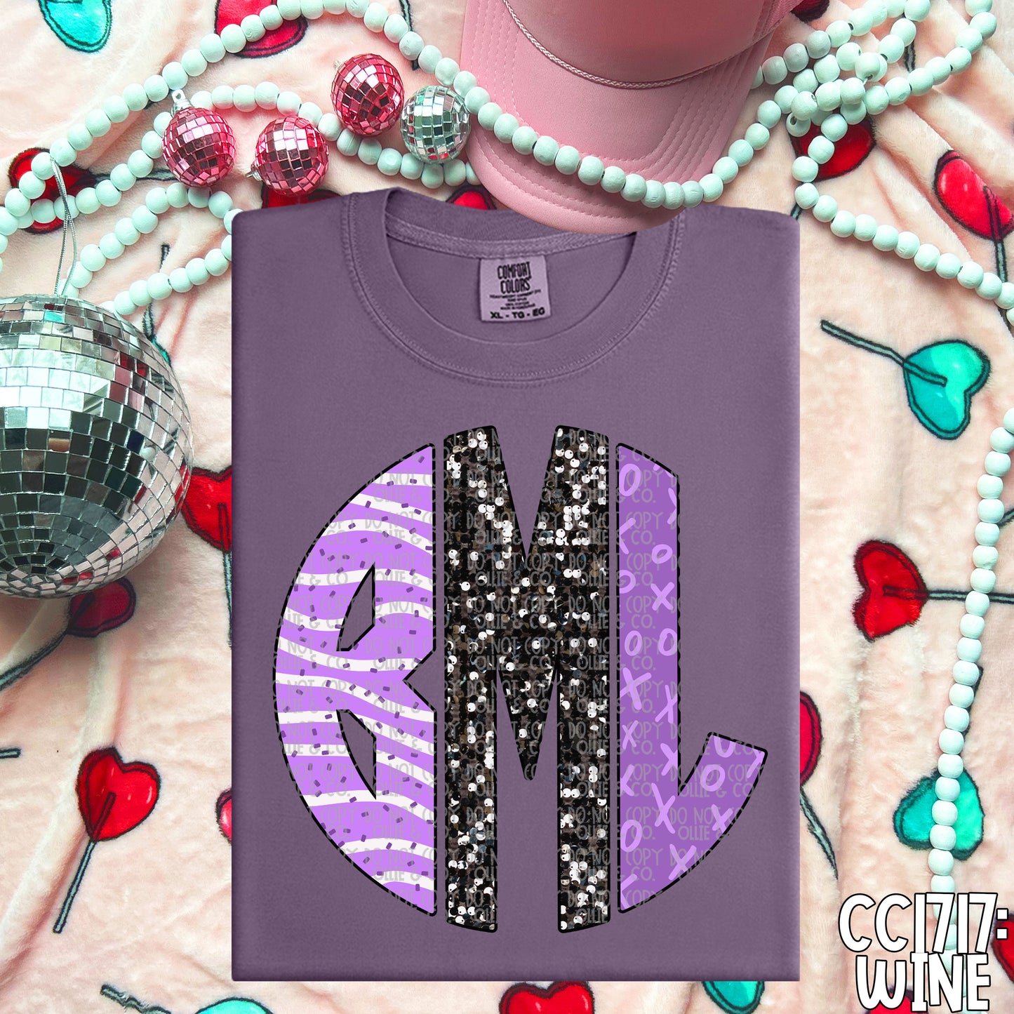 VDAY MONOGRAM - CUSTOM TRANSFER