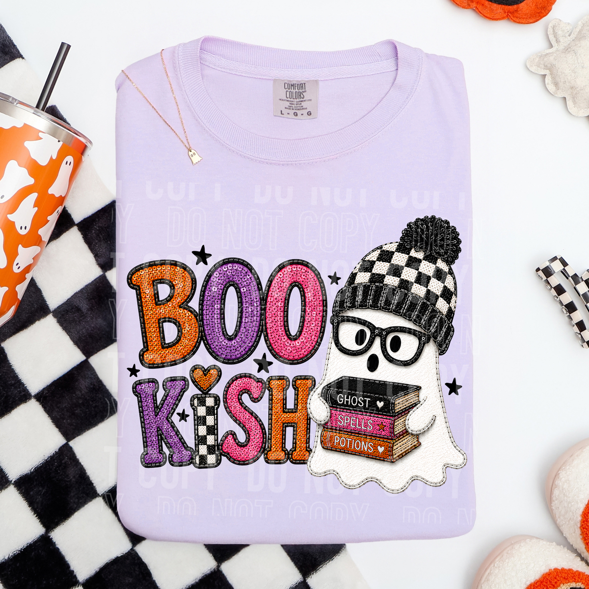 BOOKISH - FAUX SEQUIN - DTF TRANSFER