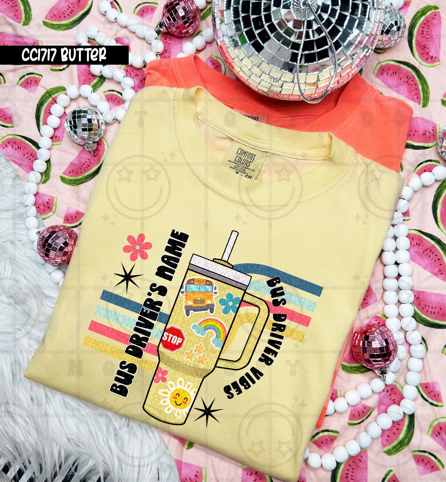 BUS DRIVER VIBES NAME CUP - CUSTOM TRANSFER