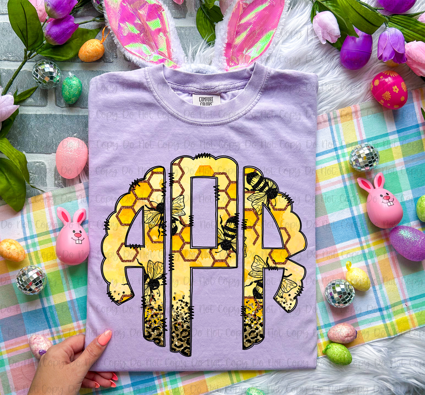 BEE LEOPARD - MONOGRAM - CUSTOM TRANSFER