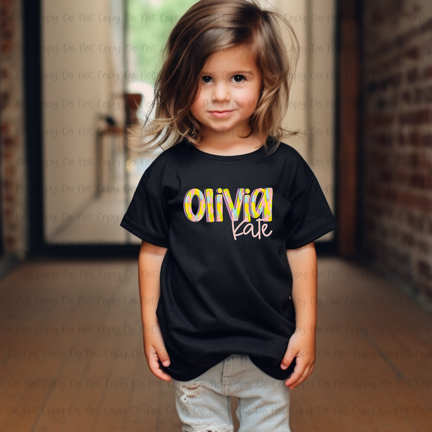 SPRING BRUSHSTROKES NAME - CUSTOM TRANSFER