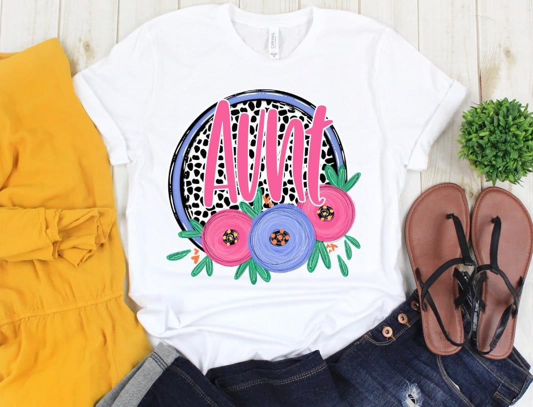 DOT & FLORAL NAMES - DTF TRANSFER