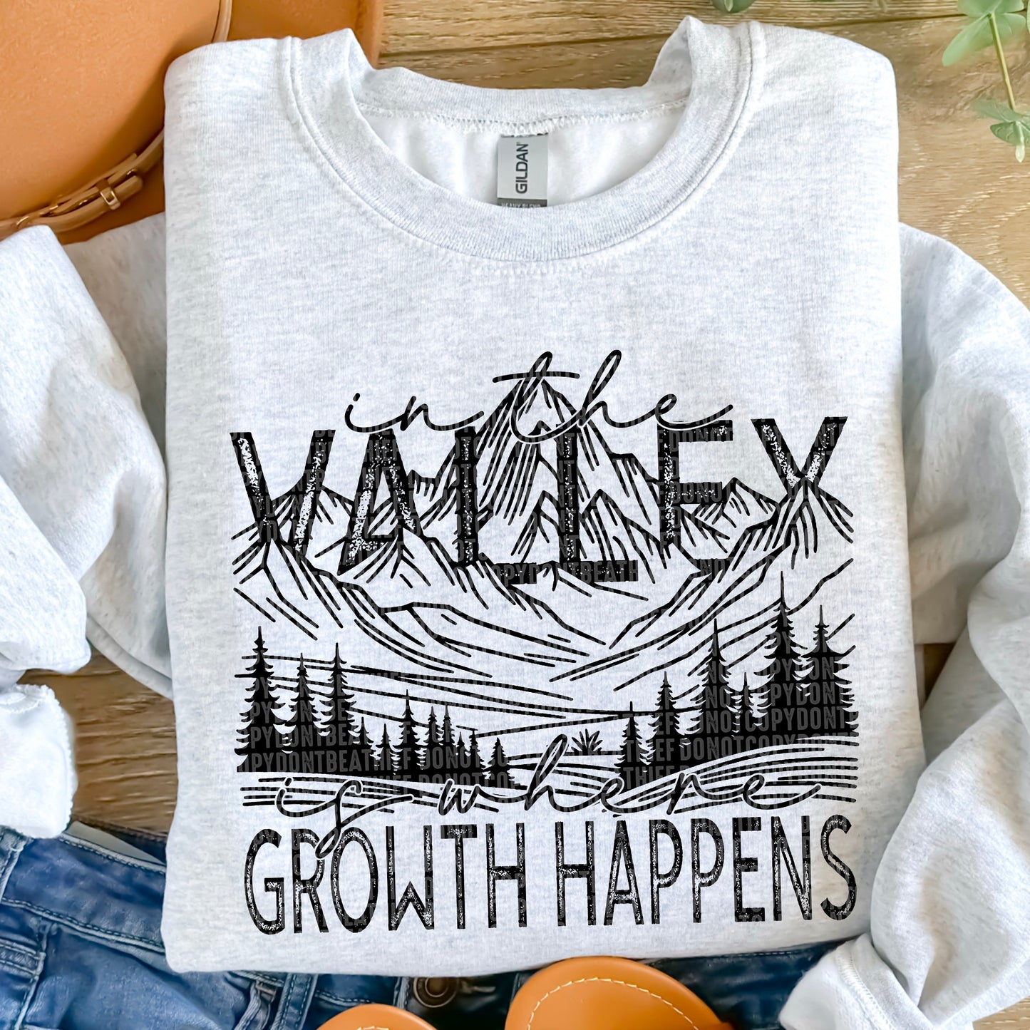 IN THE VALLEY IS WHERE GROWTH HAPPENS - DTF TRANSFER