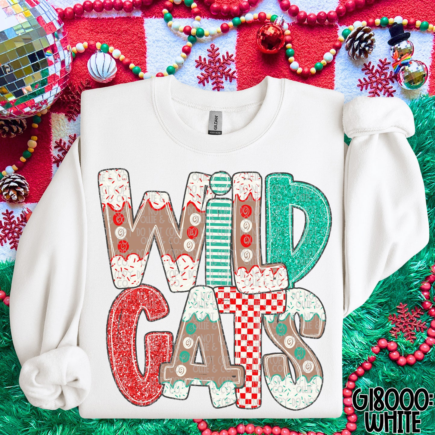 HAND LETTERED GINGERBREAD SCHOOL SPIRIT *OLLIE & CO. EXCLUSIVE* - CUSTOM TRANSFER