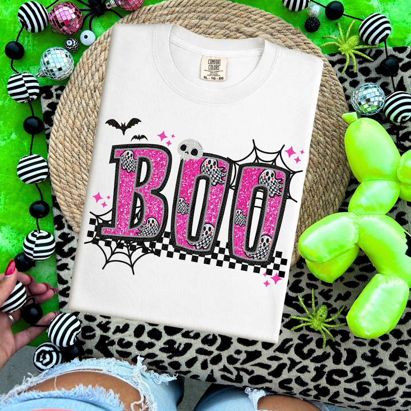 BOO - FAUX EMBROIDERY - DTF TRANSFER