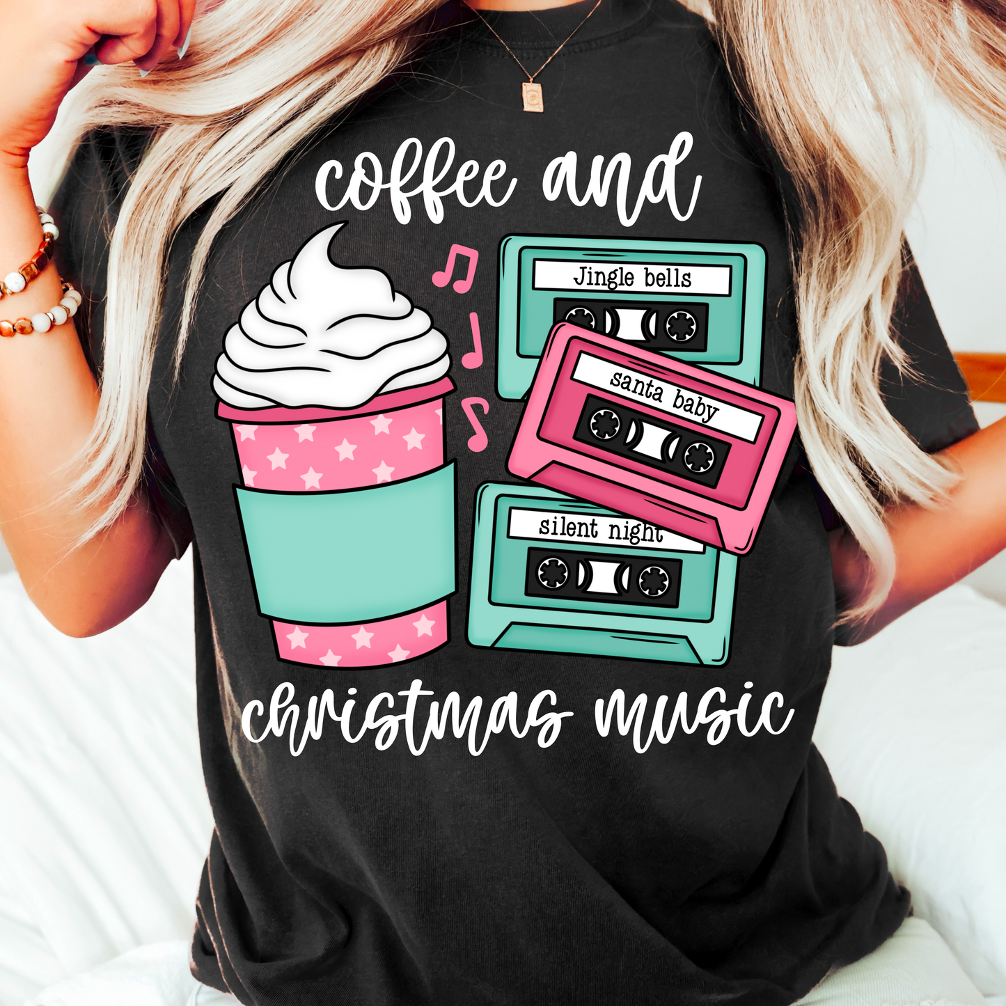 COFFEE AND CHRISTMAS MUSIC - DTF TRANSFER