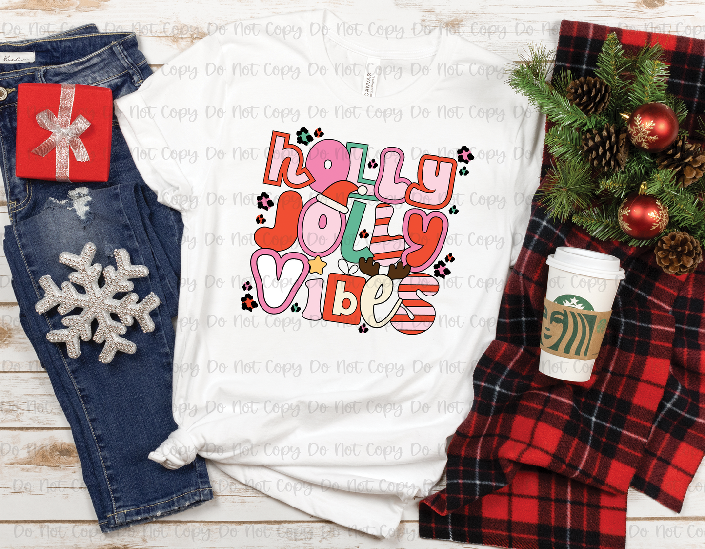 HOLLY JOLLY VIBES - DTF TRANSFER