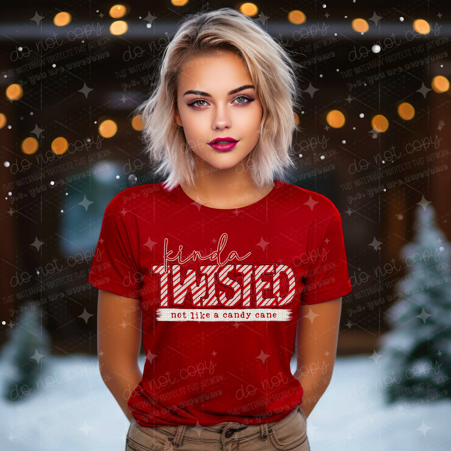 KINDA TWISTED - FAUX EMBROIDERY - DTF TRANSFER